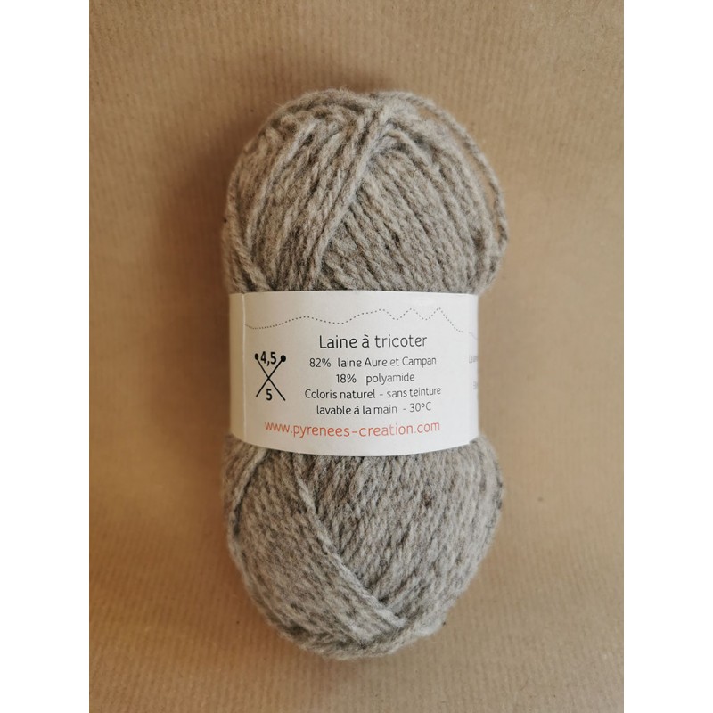 Laine (polyamide) à tricoter x 10 / grise